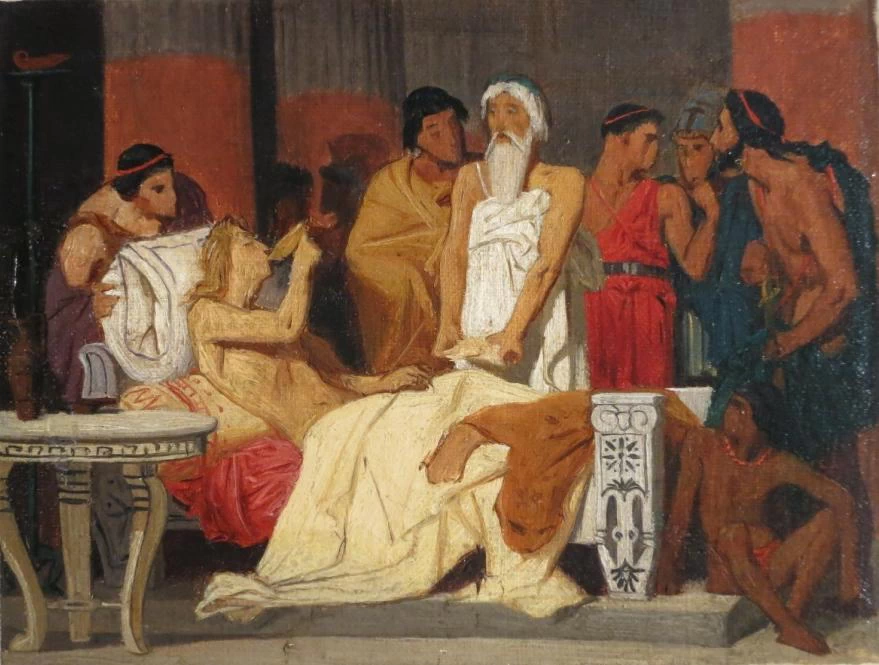 Alexandre e il suo medico Philippe, 1846 - attribuito